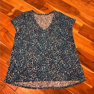 Lilly Pulitzer Leopard Print V-Neck Women's Top